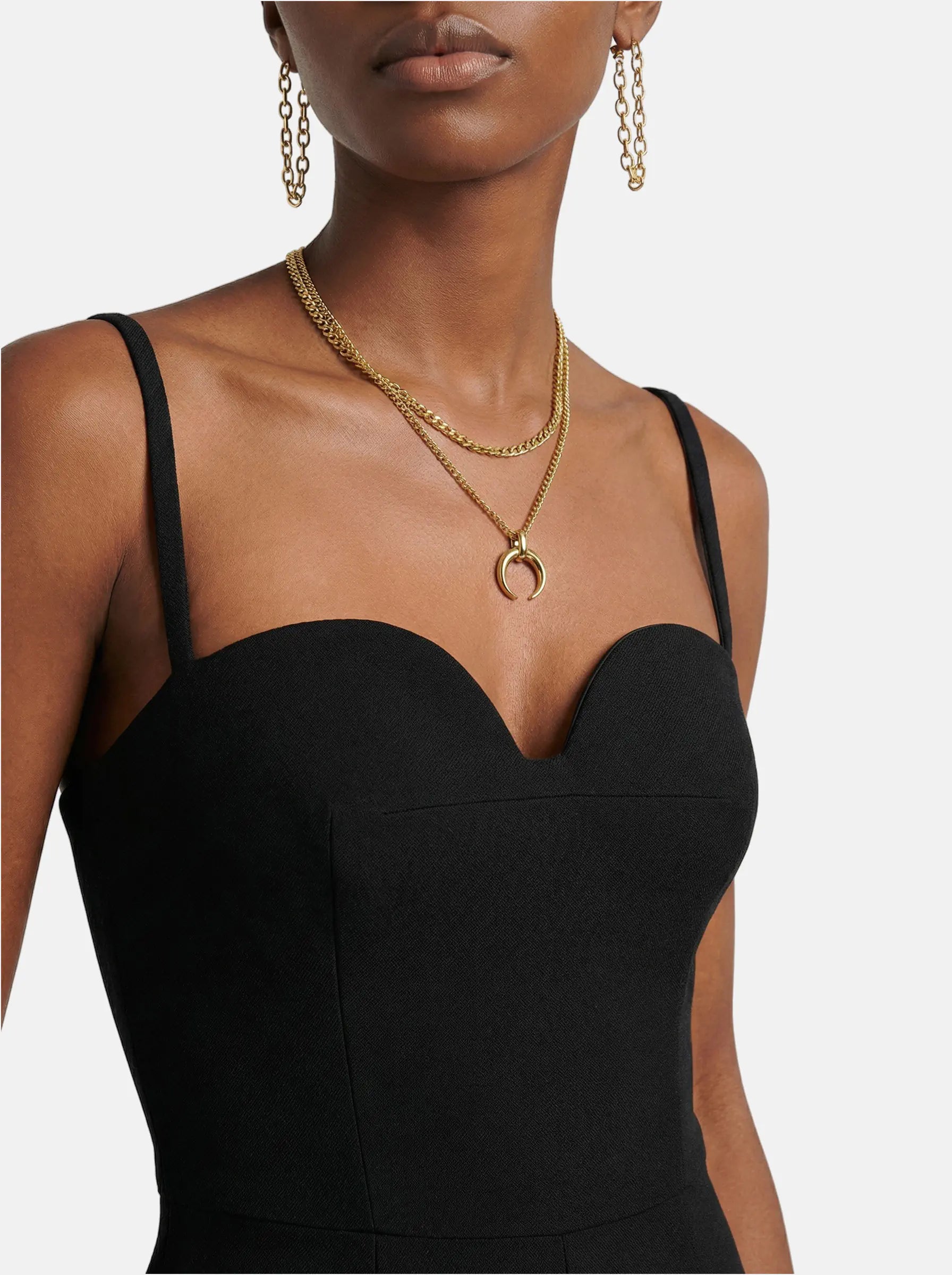 DOUBLE CHAIN EARRINGS
