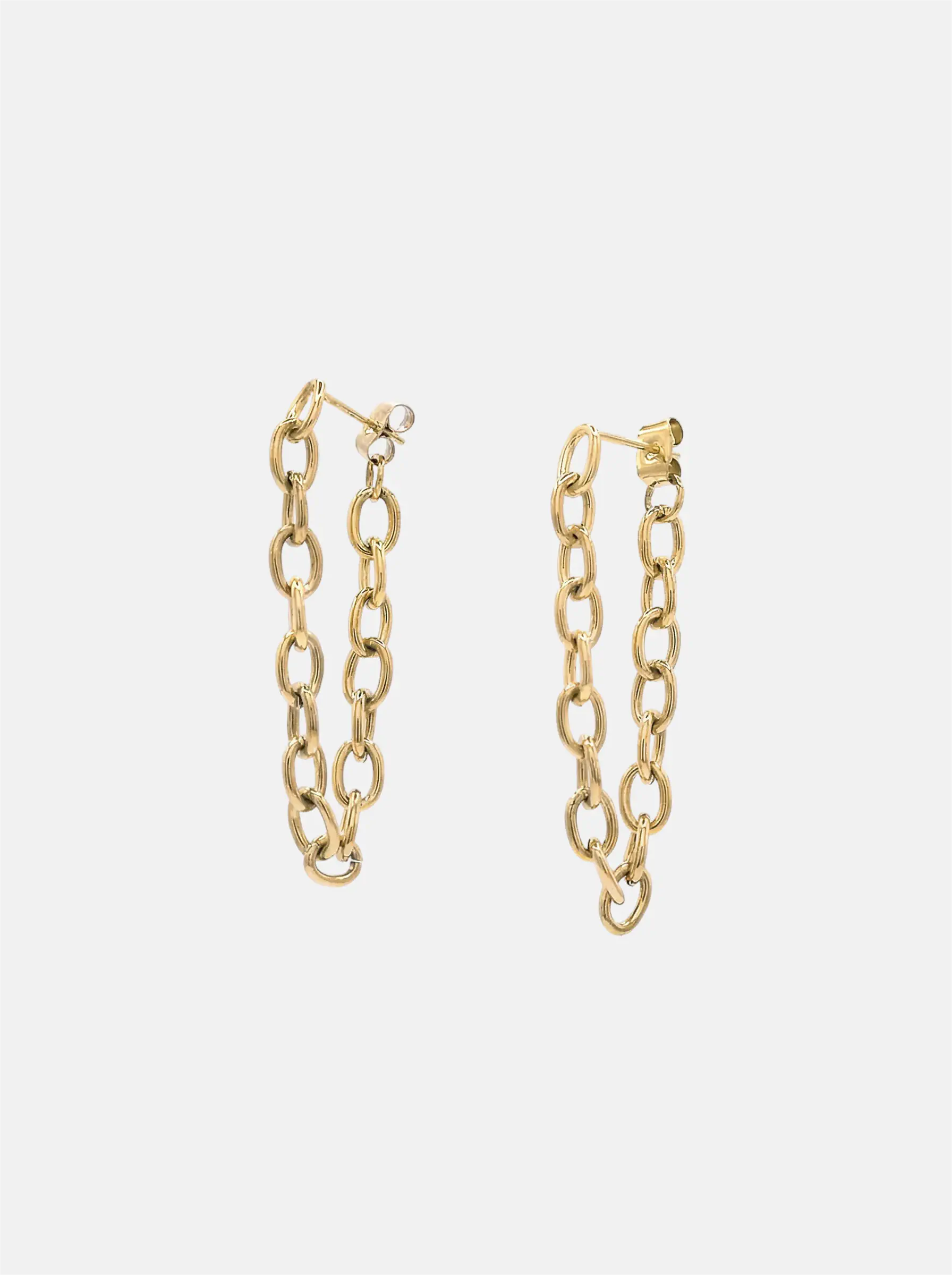 DOUBLE CHAIN EARRINGS
