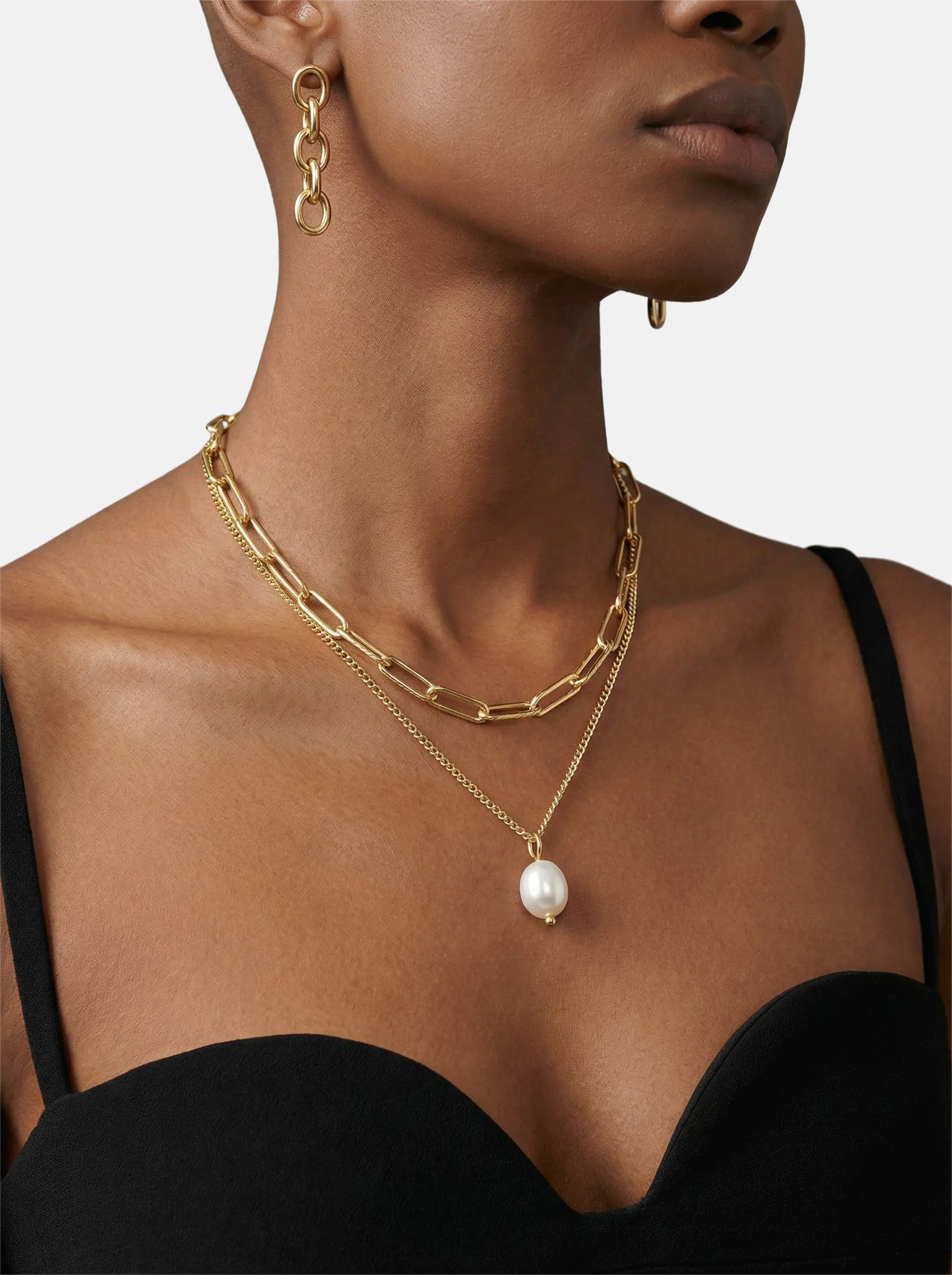 PEARL DOUBLE LAYER NECKLACE