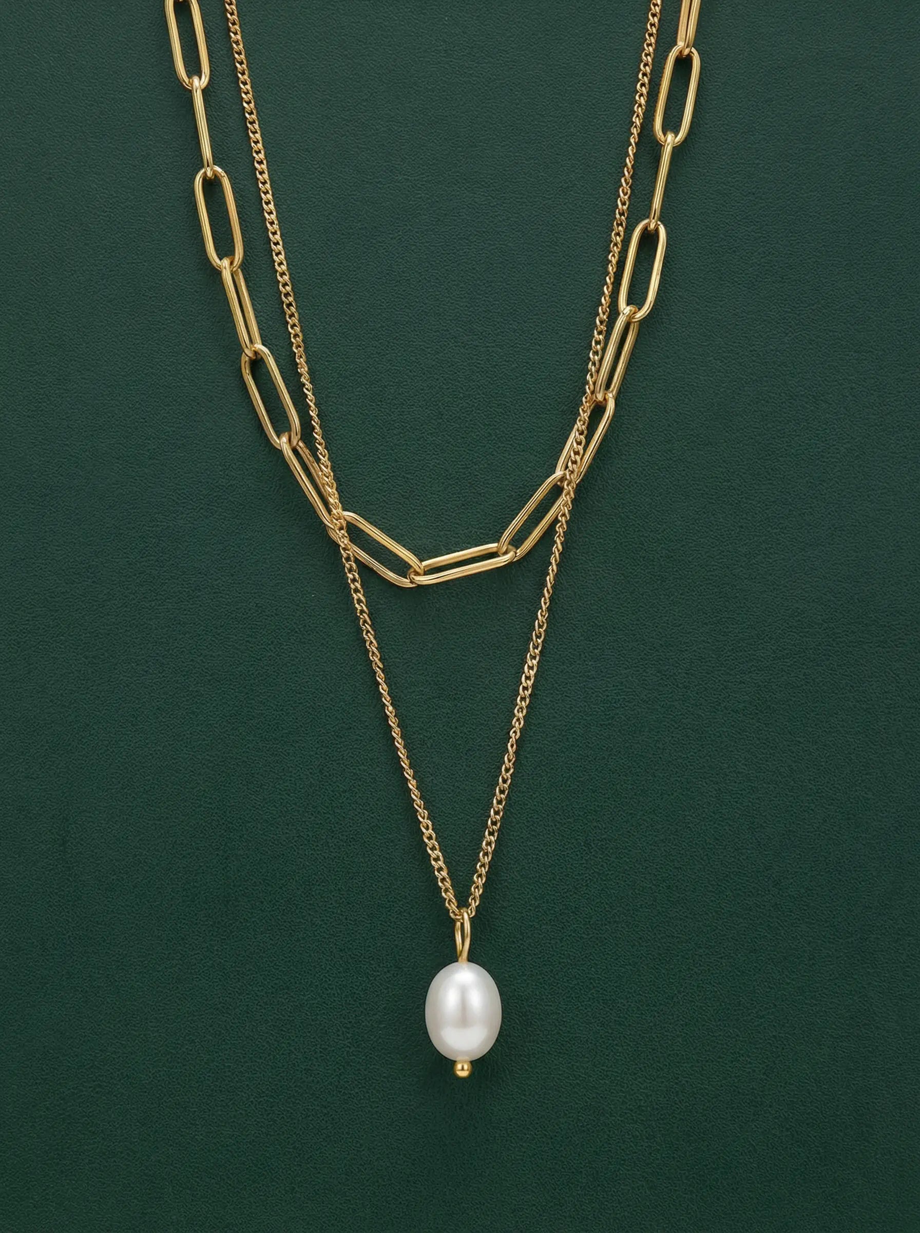 PEARL DOUBLE LAYER NECKLACE